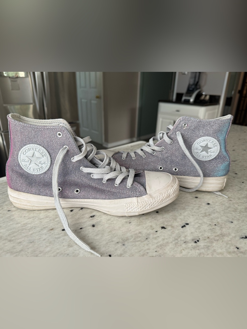 Converse Chuck Taylor All Star High Top Sneakers - Lavender Iridescent